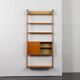 Scandinavian modern wall shelving system Ergo in teak by J. Texmon, Norway, 1960s