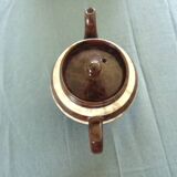 Théière anglaise "Brown Betty" – Céramique vintage – Années 1950