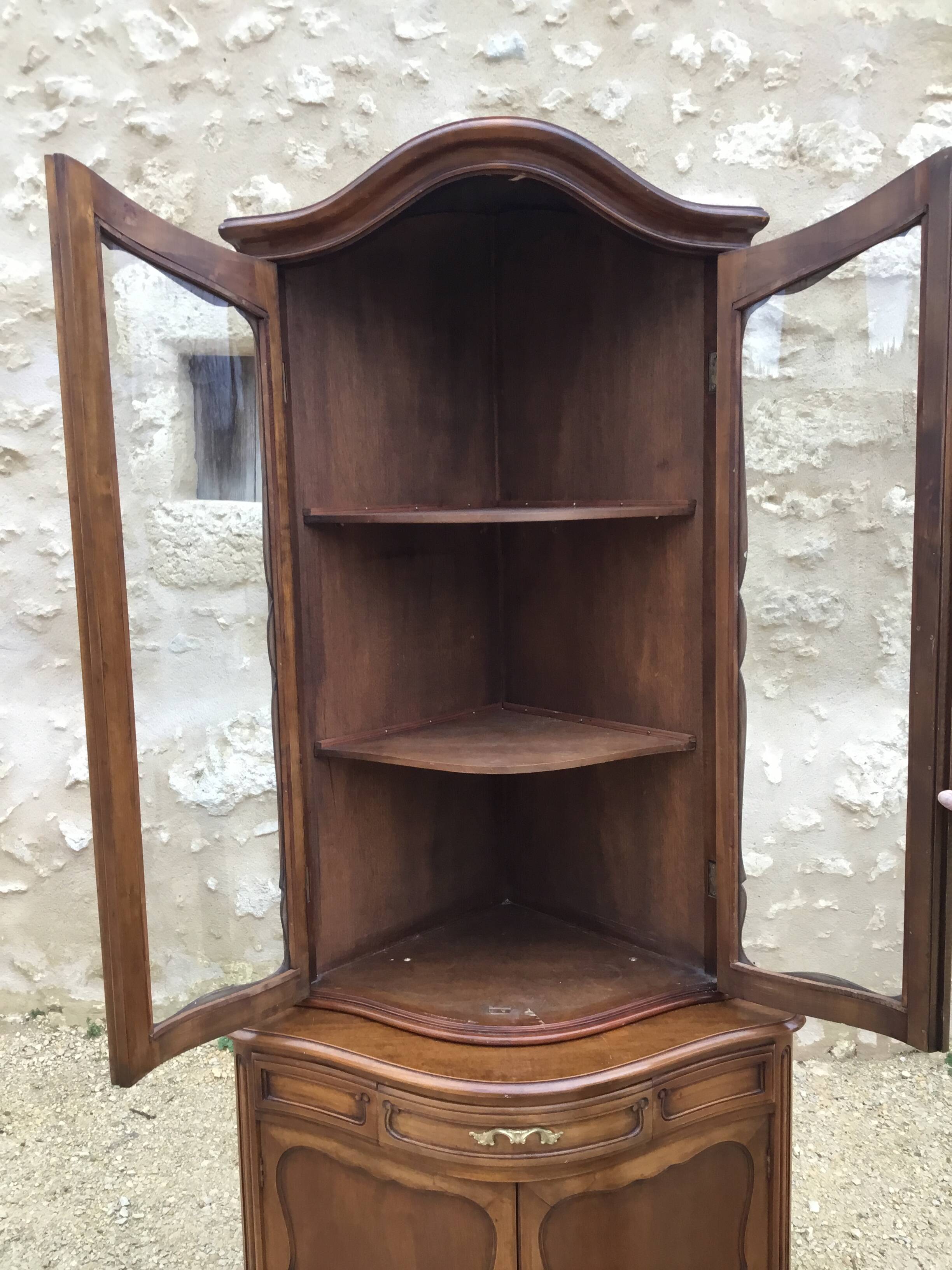 Glassed and curved corner mid-20th century