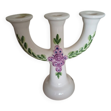 Vintage 3-branch chandelier in ceramic signed by Rosa Ljung, Sweden, year