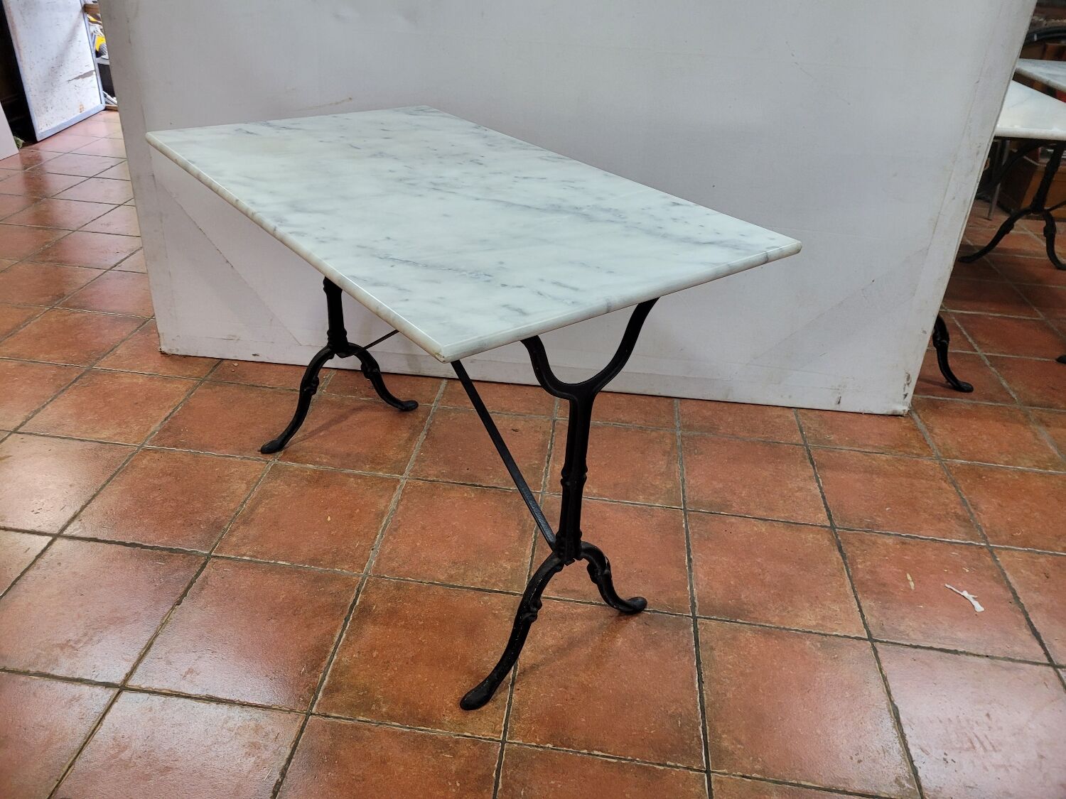 Bistro table with marble top