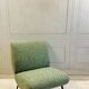 Refurbished vintage Kiss Pelfran armchairs – green bouclé fabric