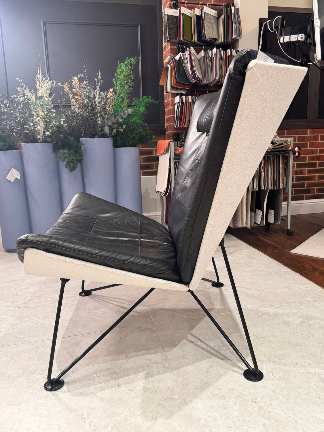 Fauteuil Italienne en cuir 1970