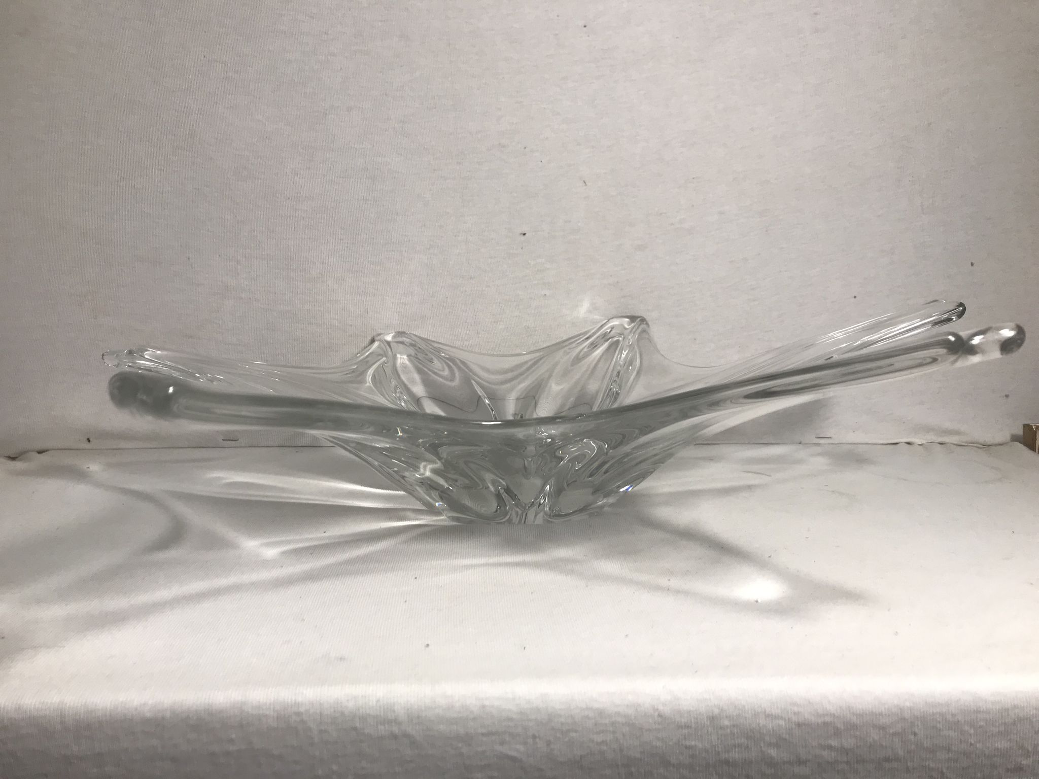Former center of table crystal Lorraine France shape star vintage cup