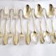 Table cover pearl 6 forks + 6 silver-plated metal spoons German Wellner Silber 21cm