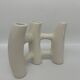 Brutalist vase in white ceramic