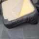 Corner sofa Togo black leather