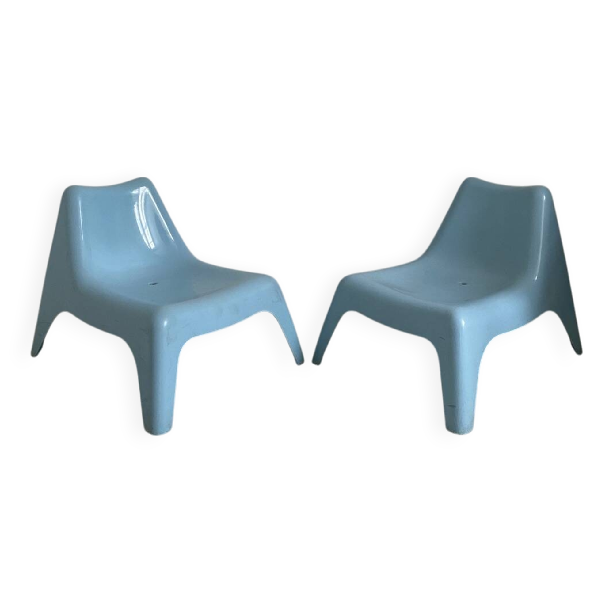 Pair of outdoor armchairs for children, Bunso model, by Ikea Design Thomas Sandell