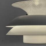 Medium size multi layered pendant light by Kurt Wiborg for Jeka Metaltryk.