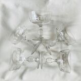 5 coupes à champagne en cristal