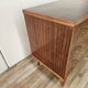 Commode en noyer avec poignées en laiton, années 1950