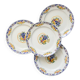 Set of 4 Boch dessert plates, Fructidor service, vintage