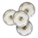 Set of 4 Boch dessert plates, Fructidor service, vintage