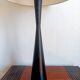 Lampe diabolo en bois noirci