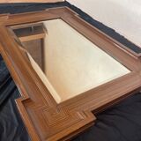 Miroir design art déco en bois forme géométrique 58x84cm