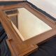 Mirror design art deco in wood geometric shape 58x84cm