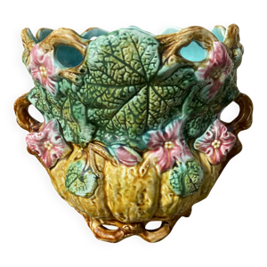 cache-pot ancien en barbotine
