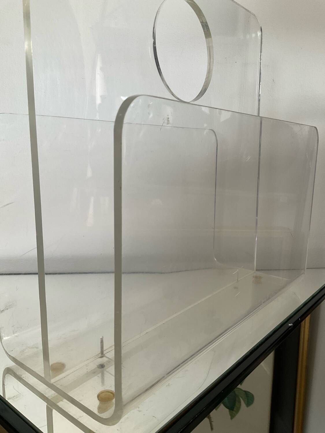Vintage Plexiglas Magazine Rack