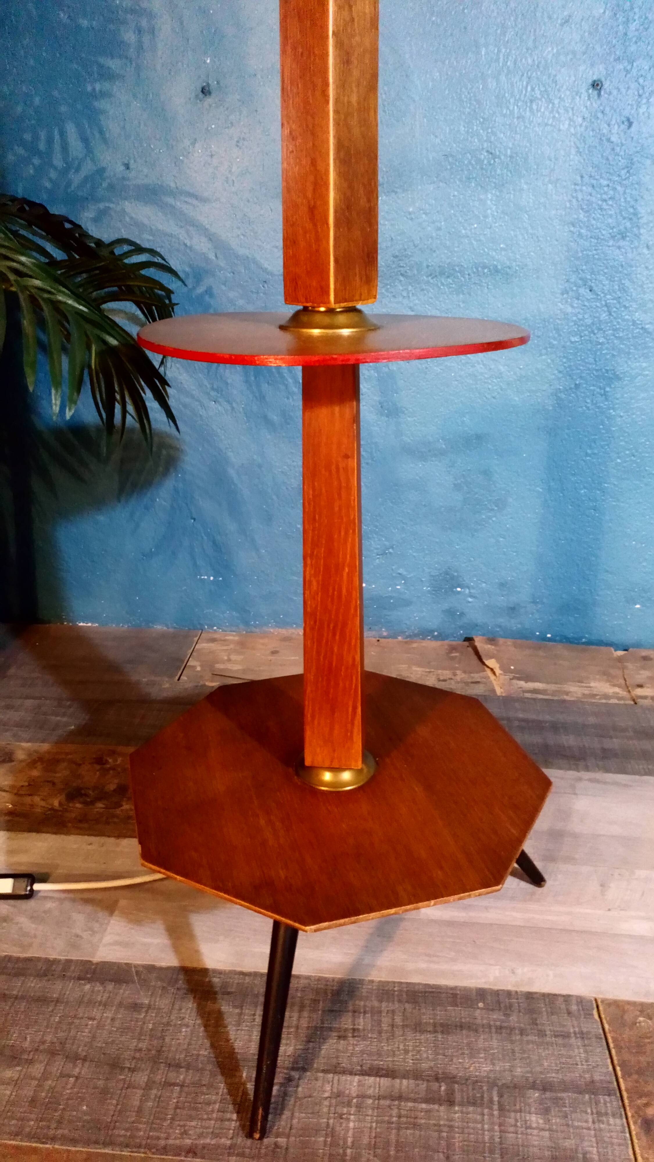 1950s double tier floor lamp