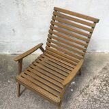 Painted and varnished wood armchair