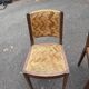 pair of beige velvet Art Deco / vintage chairs