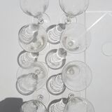 Set of 9 glasses crystal walk 1930s
