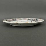 Large Rouen dish, 19th century, floral decoration