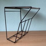 String black and white wall unit 1960s Pilastro style