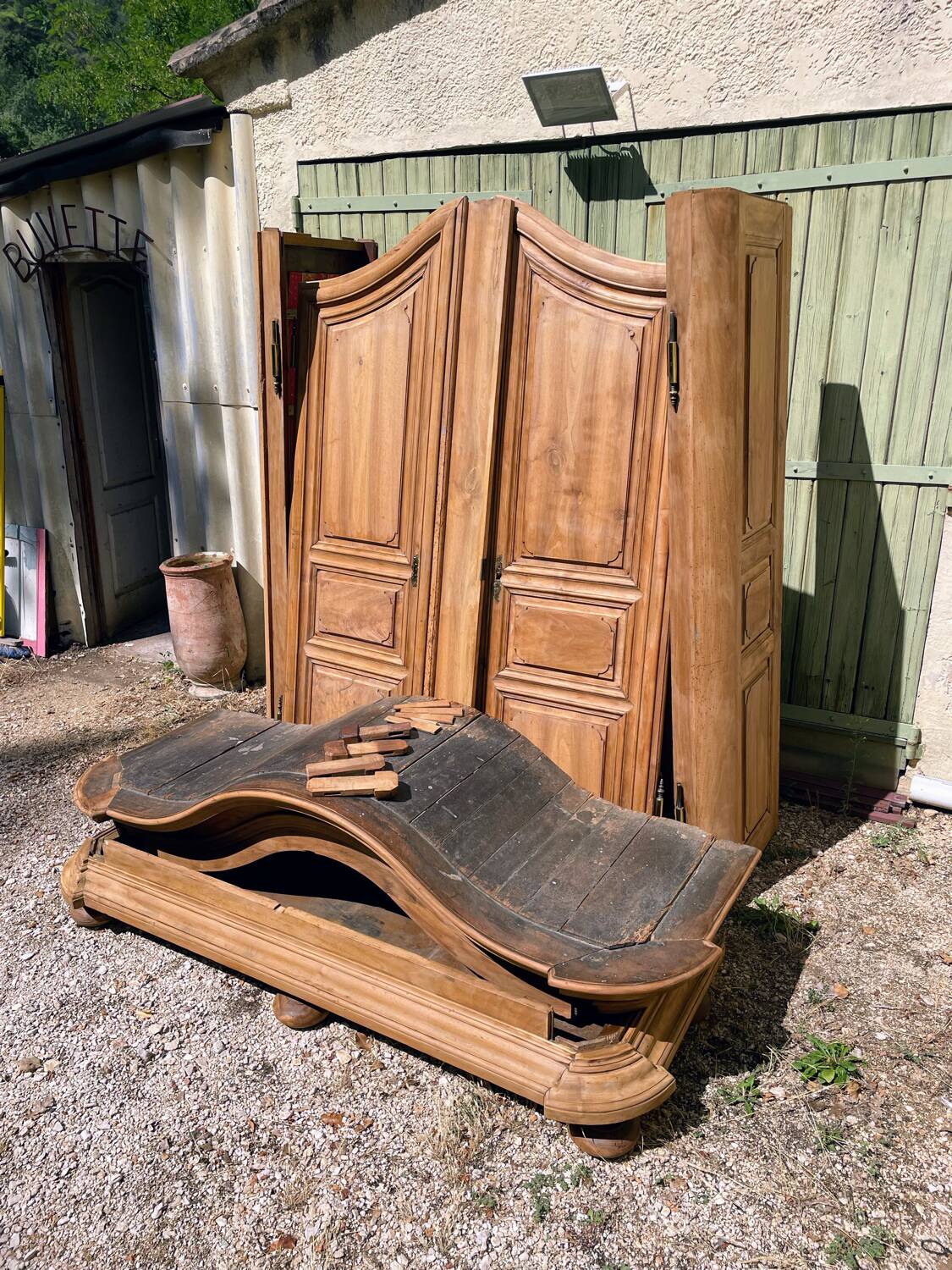 18th century walnut wardrobe