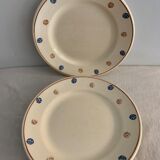 5 assiettes à dessert anciennes Sarreguemines XXème siècle