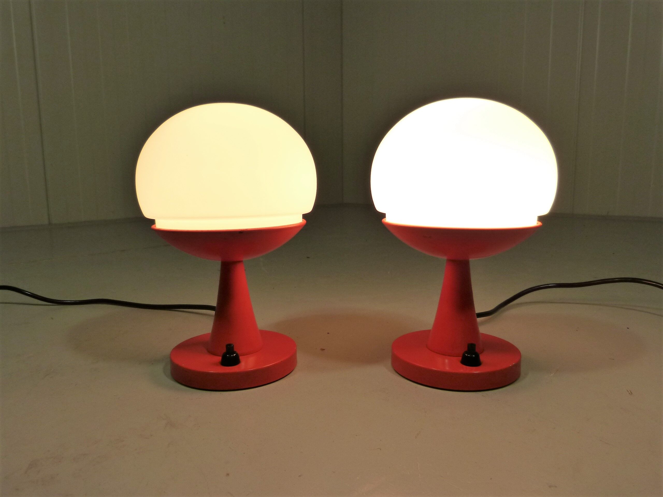 Space age table lamps bed side lamps, 1960’s