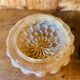 Plafonnier en verre moulé ambré vintage.