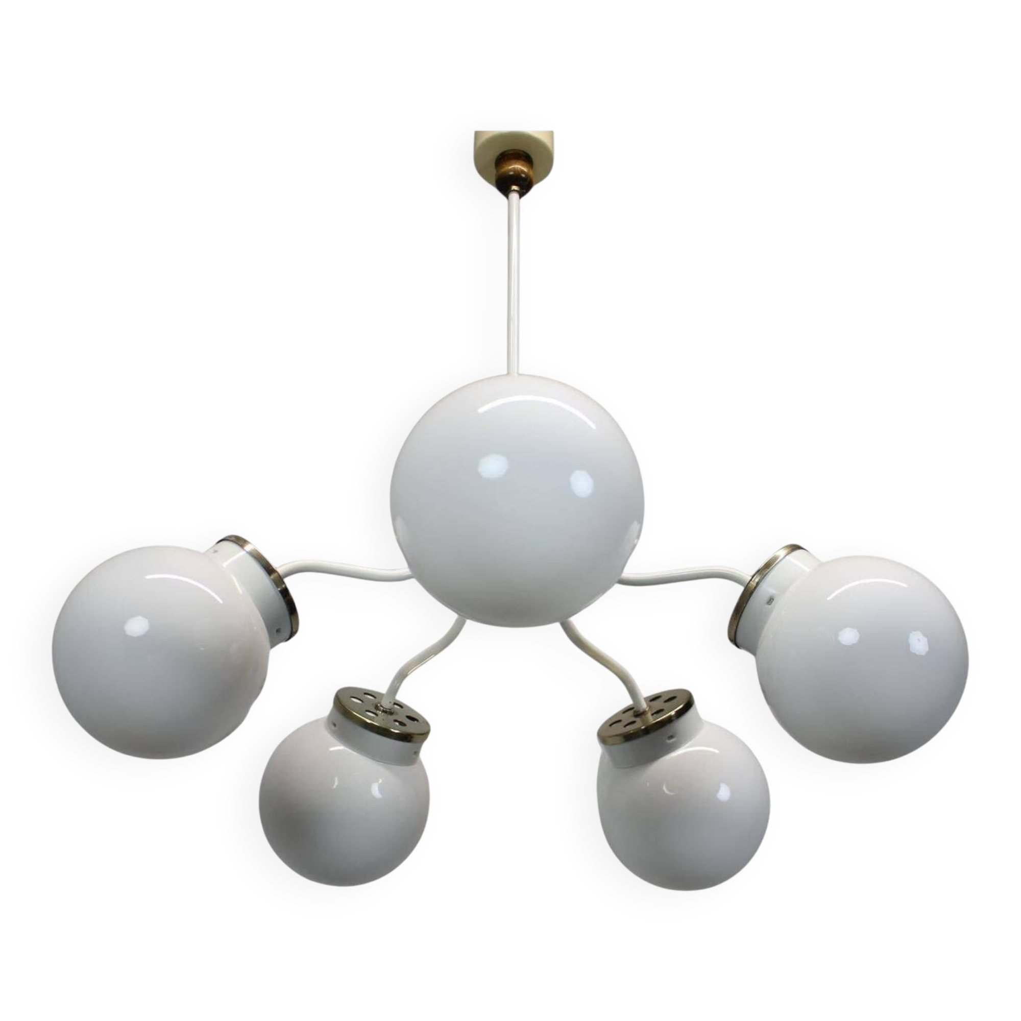 1970s glass chandelier, Czechoslovakia