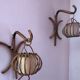 Vintage rattan wall lamps 60s, sold by 2