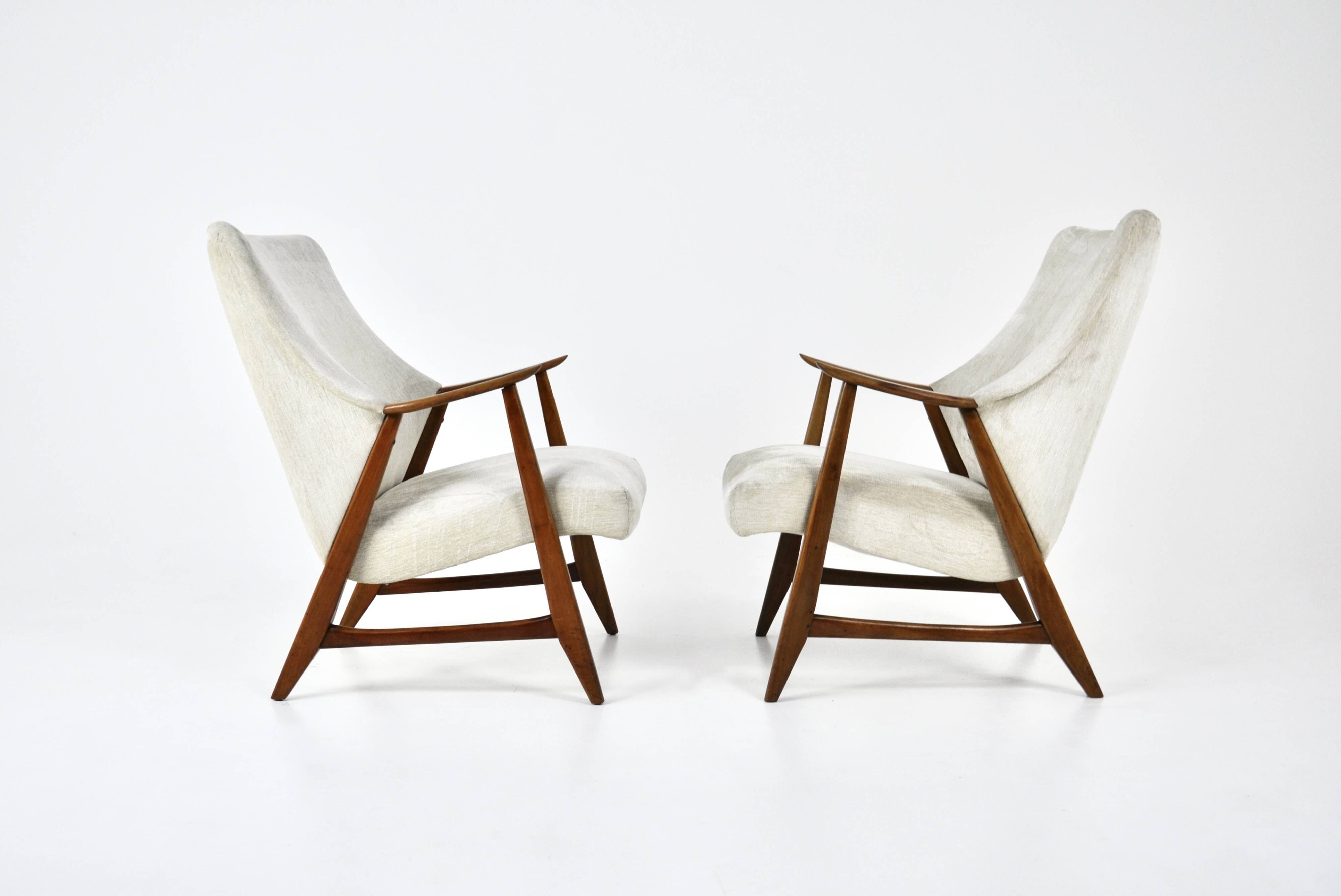 Paire de fauteuils scandinaves, 1960s