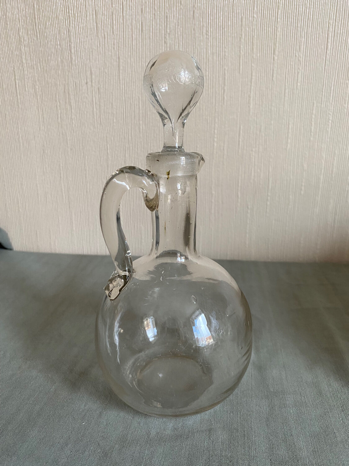 Blown glass oil cruet