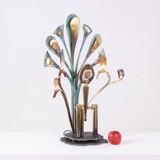 Agate lamp sculpture. Work of art craftsmanship.