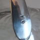 Pair of Gallia ewers in crystal and silver metal