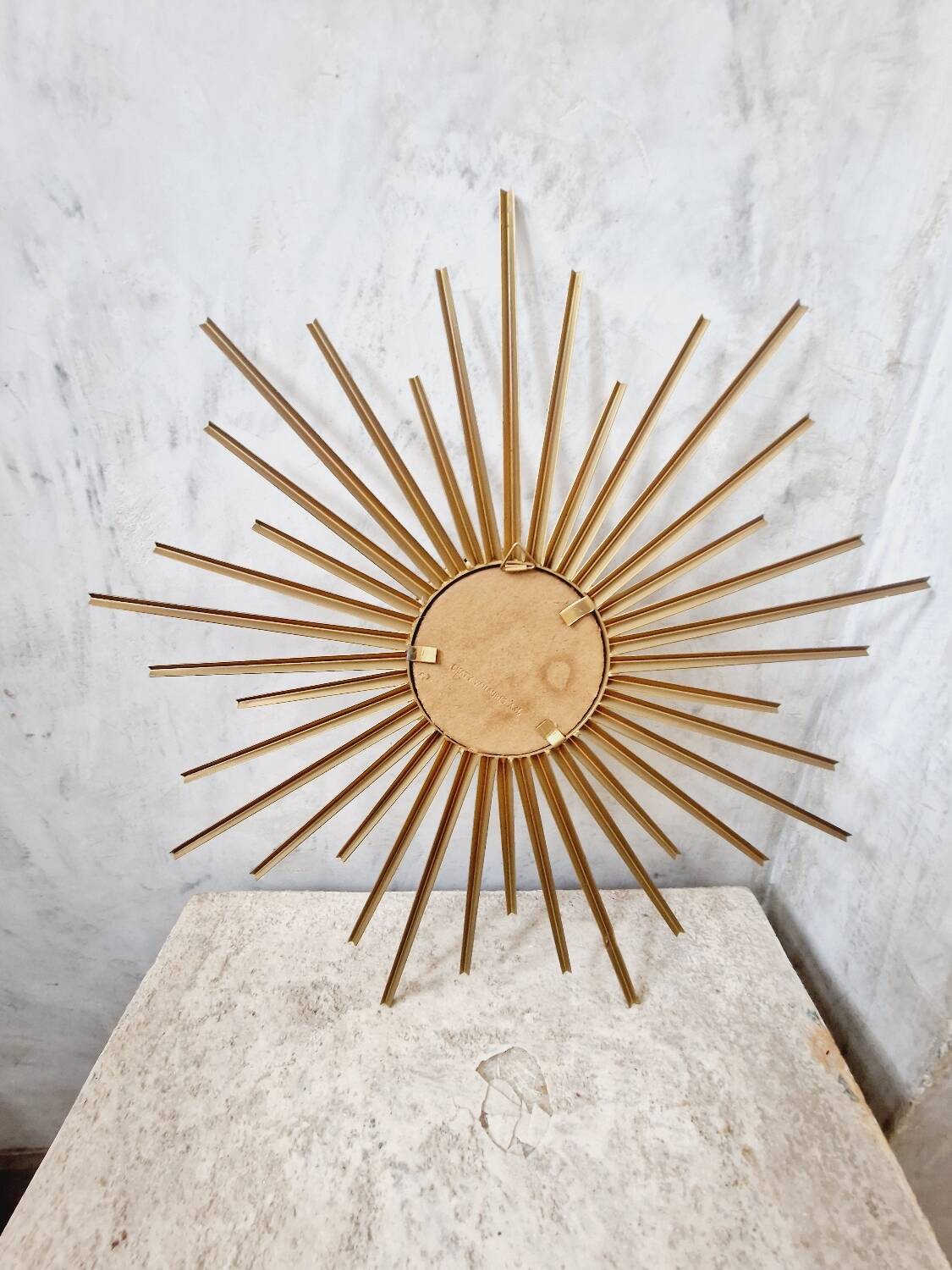Vintage small and rare sun mirror chaty vallauris