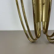 Large brass wall light in stilnovo style, 54 cm, italy, 1950s