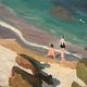 "View of the AGUAY Bay" Oil on canvas by Edmond ASTRUC 20th century