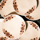 Service tasse et assiettes rétro 70´s