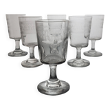 6 Greek-style aperitif wine glasses