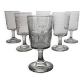 6 verres à vin apéritif modèle à la grecque