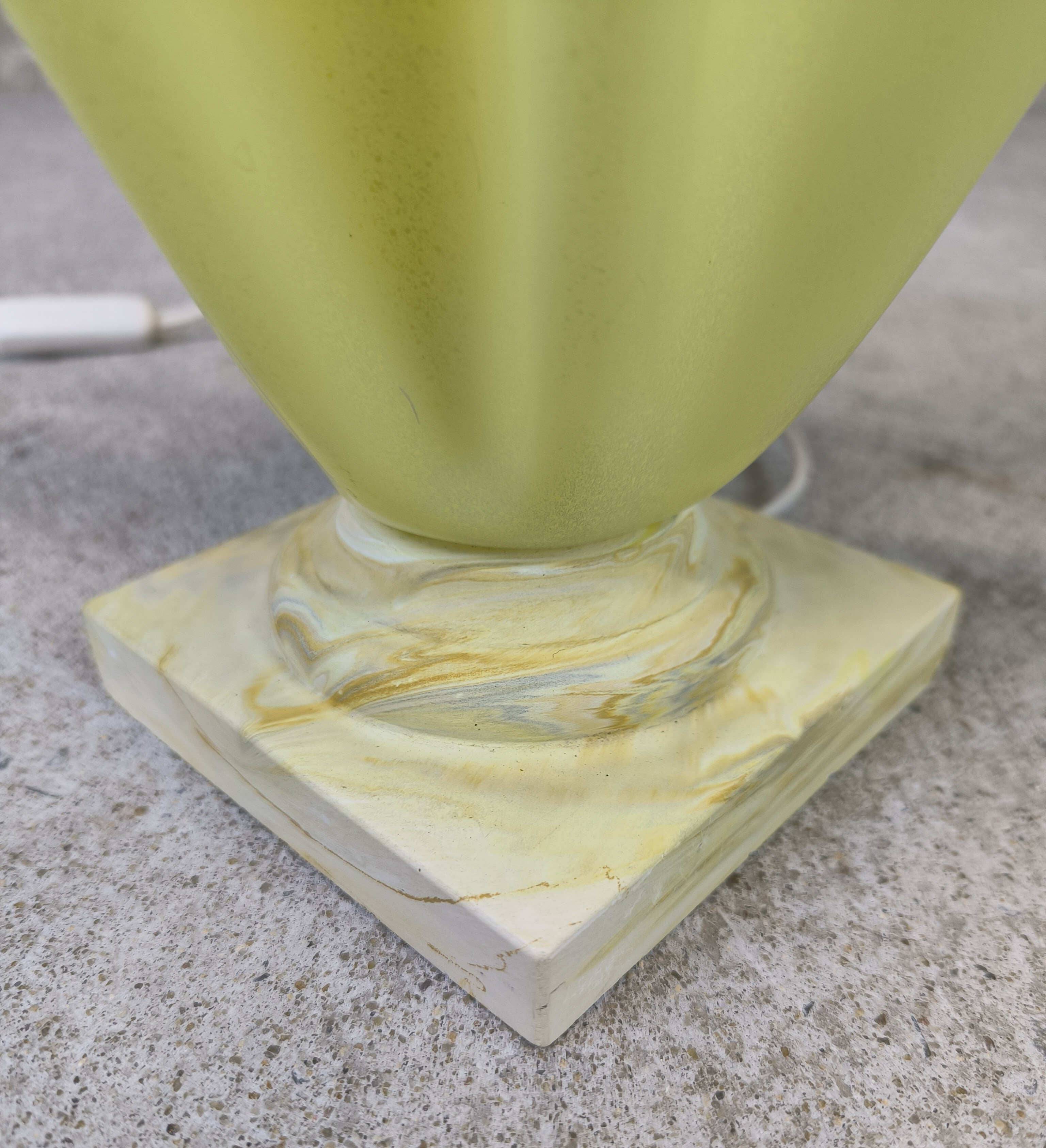 Vintage yellow Corolle table lamp