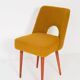 Chaise 'Shell' bouclé jaune ocre, années 1960