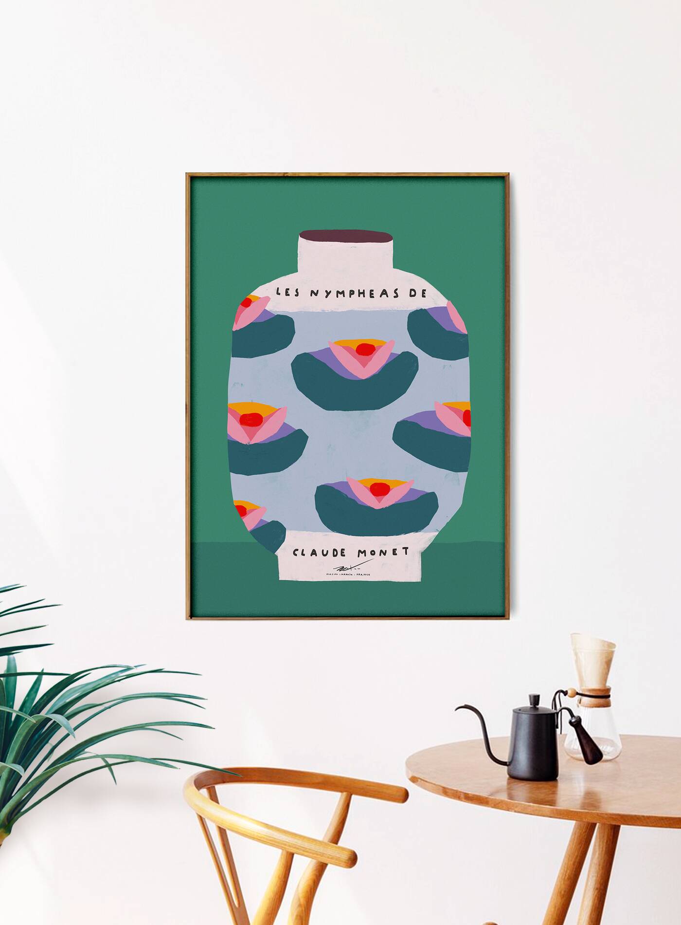 The Water Lilies by Claude Monet - Wall Poster 50x70cm