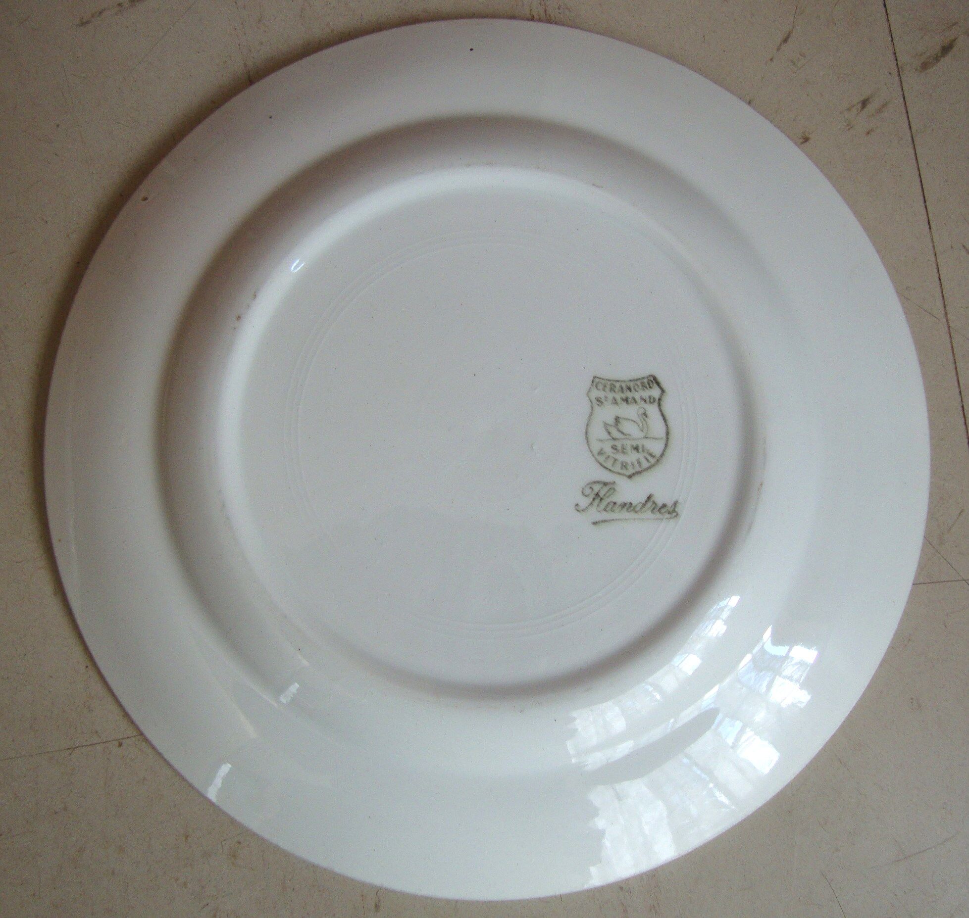 Set of 2 flat plates St Amand décor Flanders