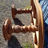 Oval dining table in solid teak