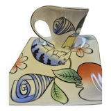 Paire de tasses et sous tasses Villeroy et Boch, nouvelle vague jungle